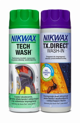 Zestaw do czyszczenia i impregnacji odzieży z membraną Nikwax Tech Wash TX.Direct 2 x 300 ml