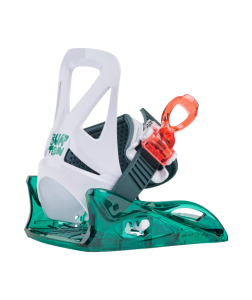 Kid's Burton Mini Grom green/multi snowboard bindings