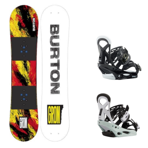 Burton Grom ketchup snowboard + Burton Smalls bindings
