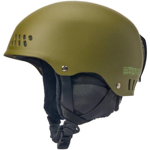 K2 Phase Pro with Audio system Dark Olive Green Winter Helmet