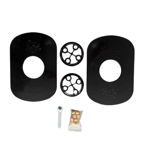 OJK Plates Drag Drake Freeride Snowboard Binding Risers wide black