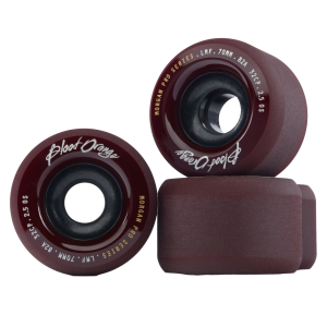 Blood Orange Morgan PRO 65mm 82A (LMF) Maroon/Black Longboard Wheels