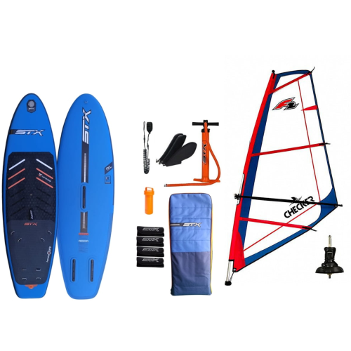 Windsup STX iWindsurf 280 RS and F2 Checker Sail