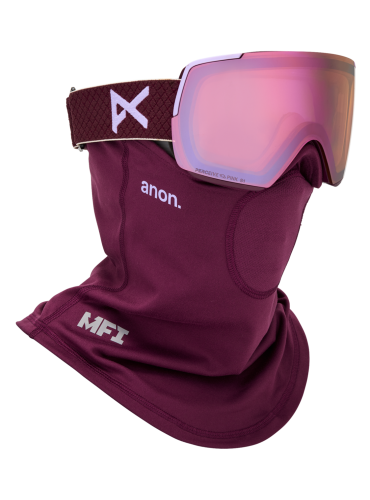 Gogle Anon M5S MFI deep cherry / Perceive cloudy pink + maska MFI + dodatkowa szyba