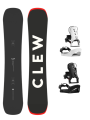 Clew Decoded Snowboard black + Clew Independence bindings