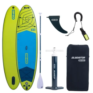 GLADIATOR One 10'8" Lime SUP Board with paddle