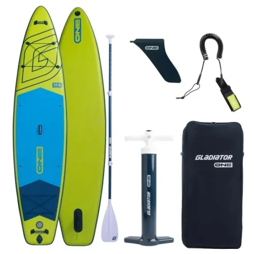 Deska SUP GLADIATOR One 11'4'' Lime z wiosłem