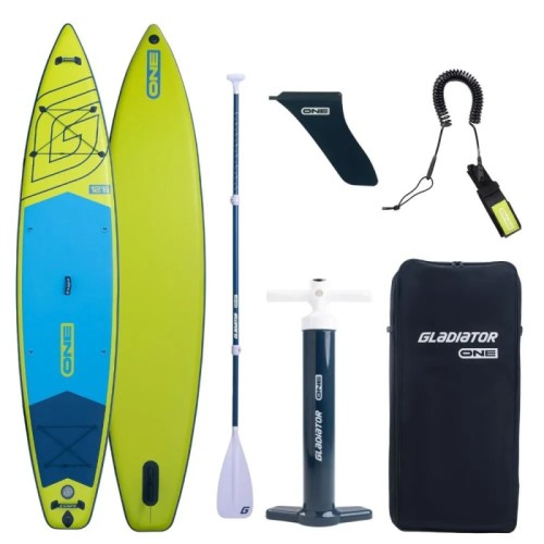 GLADIATOR One 12'6'' Lime SUP Board with paddle