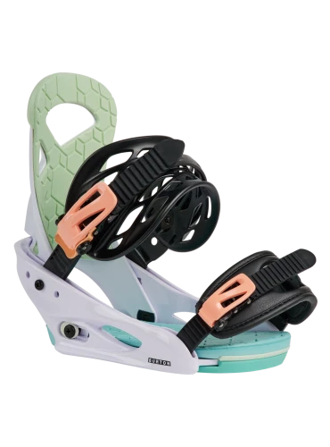 Burton Smalls White/Multi snowboard bindings