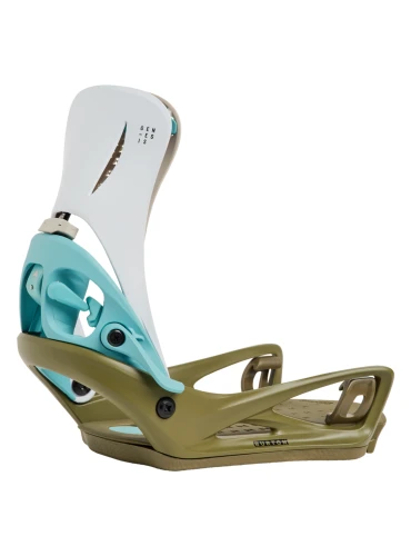 Burton Step ON Genesis Snowboard Bindings White/Dried Moss