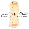 Trickboard Balance Board Large Flaming with cork roller + small carpet