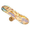 Trickboard Balance Board Large Safari with cork roller + small carpet