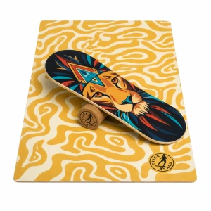 Trickboard Balance Board Large Lion z korkowym wałkiem + dywanik mały