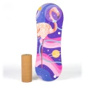 Trickboard Balance Board Large Flaming z korkowym wałkiem + dywanik duży