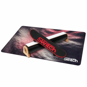 Switch Boards trampoline skateboard set with training trucks, mat and jibbing bar