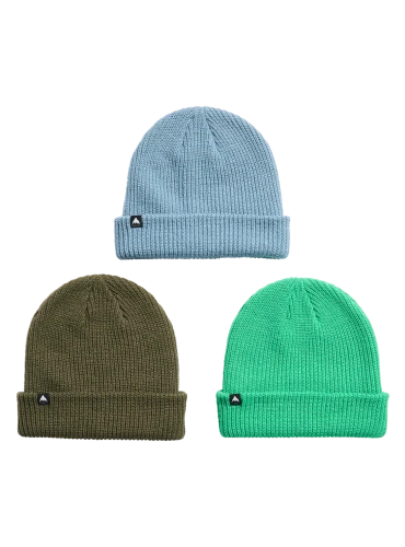 Czapka Burton DND Beanie 3 Pack Green Voltage/Airstream Blue/Dried Moss