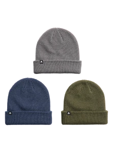 Burton DND Beanie 3 Pack Selvedge Blue/Gotham Gray/Dried Moss