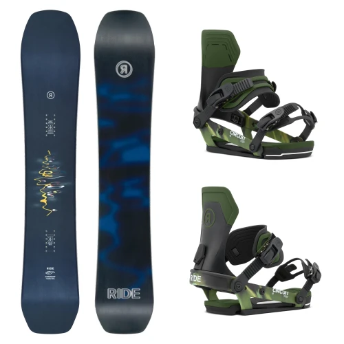 Ride Current Snowboard + Ride Circuit Men's Swamp Camo Bindings 2027
